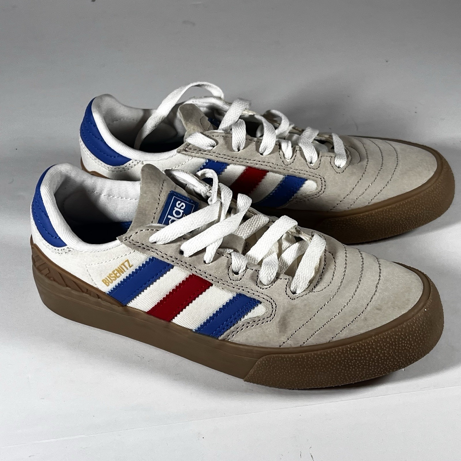 Adidas Busenitz Vulc Ii Vulcanized Skate Shoe Bliss Blue Bird Gum Size 4 H04886